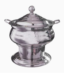 8L Hammered Gujarati Chafer – Traditional Buffet Chafing Dish for Catering