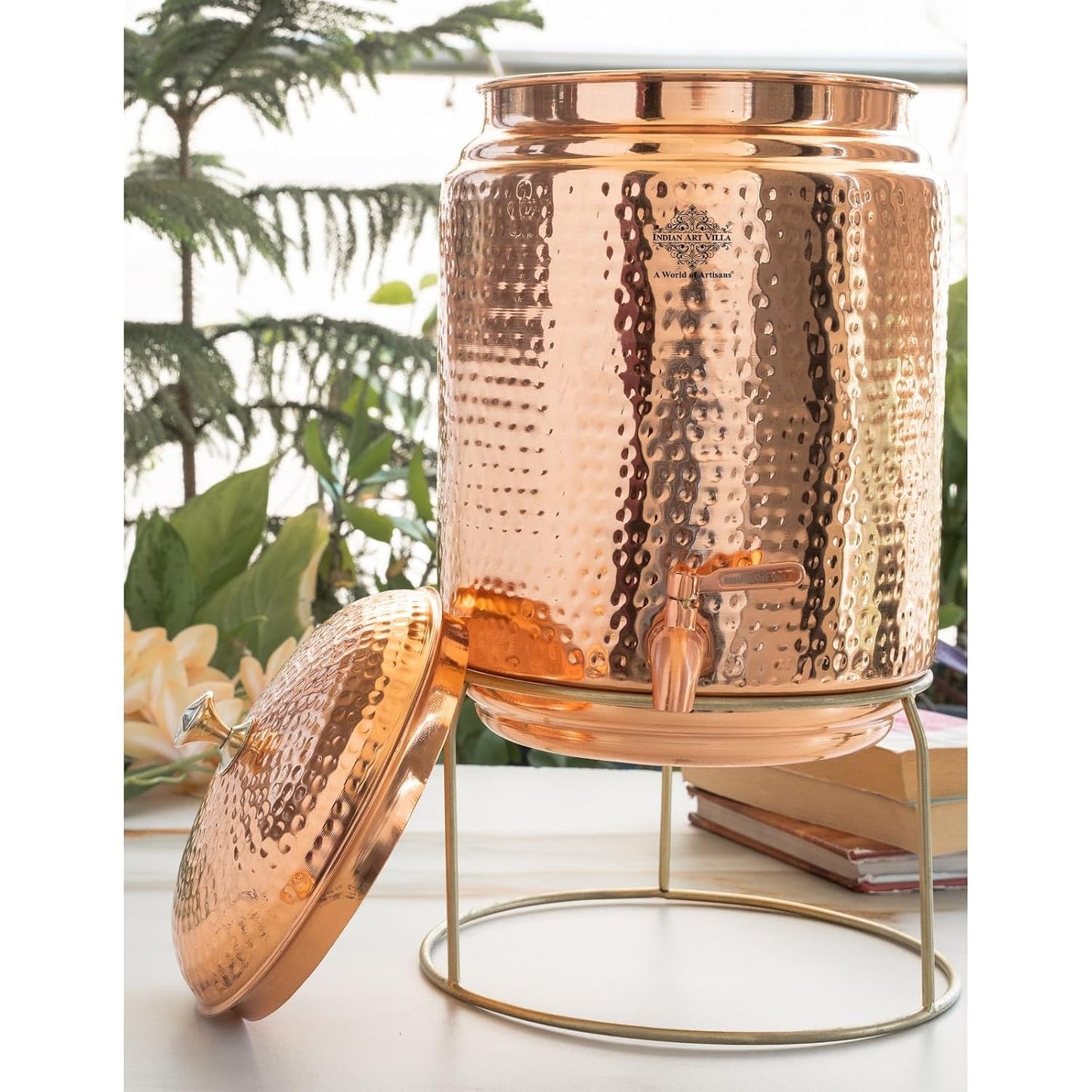Copper Water Tank 18 Litre with Stand – Premium Copper Water Dispenser with Tap