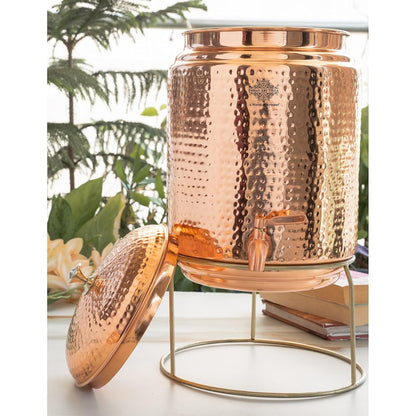 Copper Water Tank 18 Litre with Stand – Premium Copper Water Dispenser with Tap