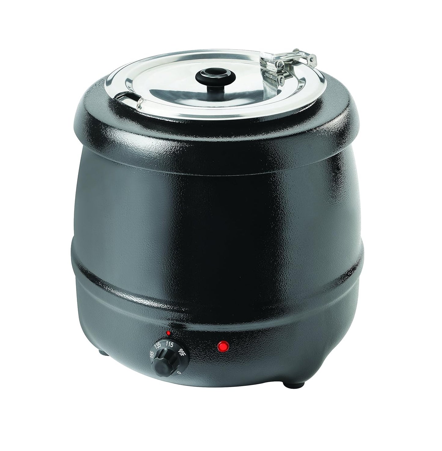 Black Soup Kettle 10.5 Qt (00012) – Commercial Soup Warmer with Adjustable Heat Control
