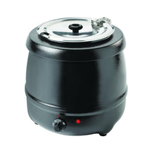 Black Soup Kettle 10.5 Qt (00012) – Commercial Soup Warmer with Adjustable Heat Control