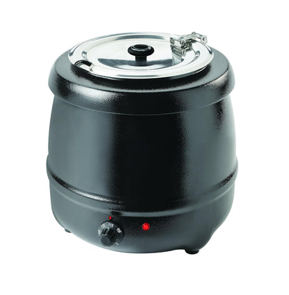 Black Soup Kettle 10.5 Qt (00012) – Commercial Soup Warmer with Adjustable Heat Control