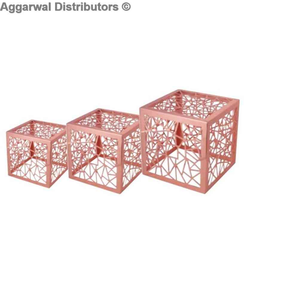 Rose Gold Display Riser – Premium Buffet & Catering Elevation Stand