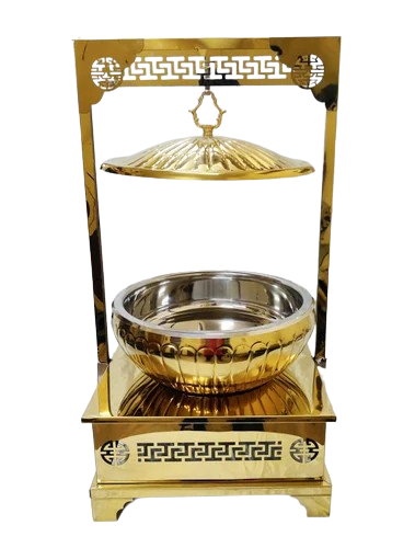 6 Pehel Gold Chafer Chafing Dish – 6L Luxury Buffet Warmer for Catering & Events