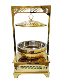 6 Pehel Gold Chafer Chafing Dish – 6L Luxury Buffet Warmer for Catering & Events