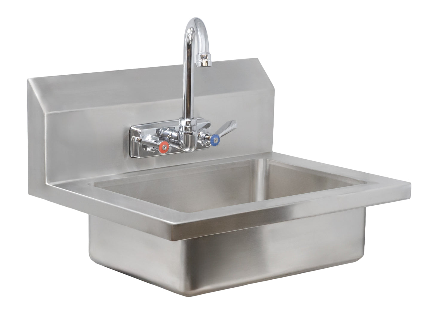 Commercial Stainless Steel Hand Sink – Standard Models with Gooseneck Faucet & Drain Basket