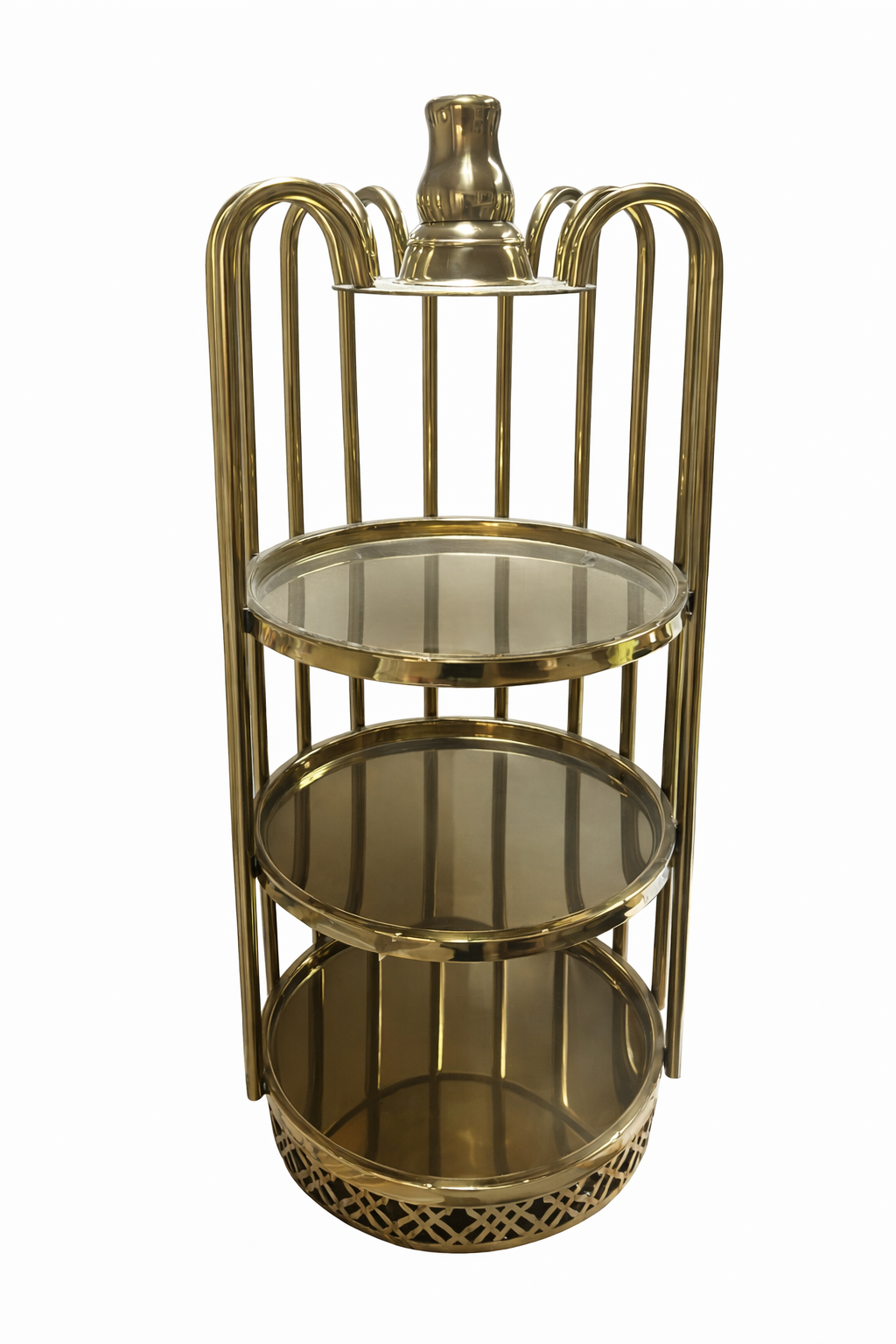 Rosegold Round Plate Stand – Elegant Buffet Display Stand for Catering & Events