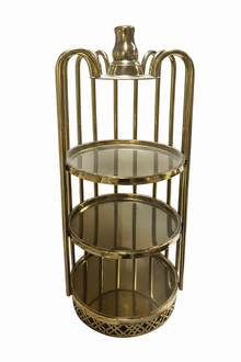 Rosegold Round Plate Stand – Elegant Buffet Display Stand for Catering & Events