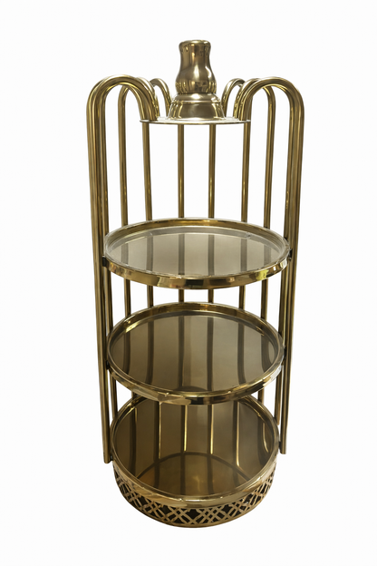 Rosegold Round Plate Stand – Elegant Buffet Display Stand for Catering & Events