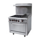 HFSO36-G124 Burner Commercial Gas Range with Oven & 12″ Griddle – Heavy Duty Stainless Steel Cooking Range (210,000 BTU)