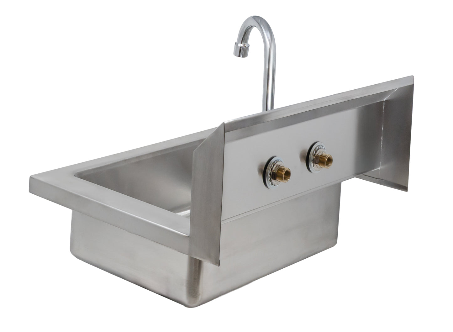 Commercial Stainless Steel Hand Sink – Standard Models with Gooseneck Faucet & Drain Basket