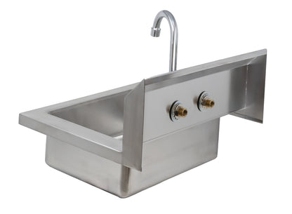Commercial Stainless Steel Hand Sink – Standard Models with Gooseneck Faucet & Drain Basket