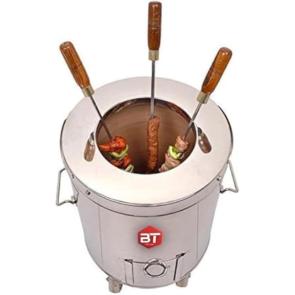 Steel Home Tandoor 18″ W × 24″ H – Compact Clay Tandoor Oven (Burner Not Included)