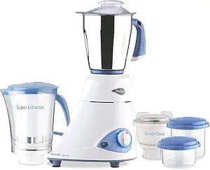Preethi Blue Leaf Platinum 550W Mixer Grinder – 3 Jar (110V) Indian Grinder