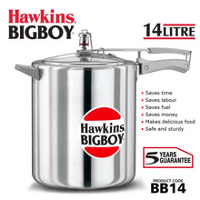 Hawkins Bigboy Aluminum Pressure Cooker (14L / 18L / 22L) – Heavy Duty Commercial Cooker