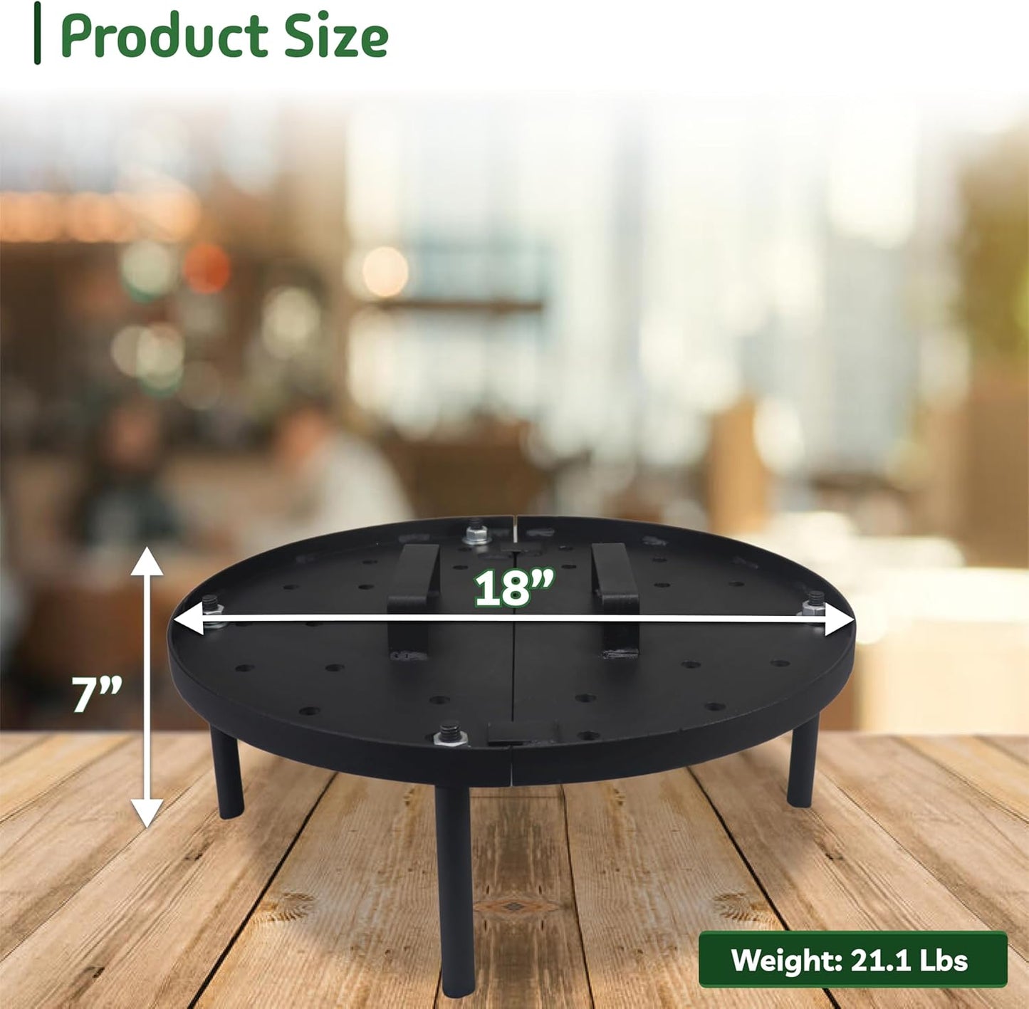 Mild Steel Baffle Burner Plate with Legs (13" & 18") – Tandoor Heat Distribution Plate (27002 / 27003)