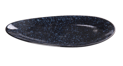 Yanco Blue Star Specialty Plates – Porcelain Serving Plates (Leaf & Oval Shapes, Multiple Sizes)