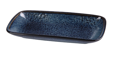 Yanco Blue Star Rectangular Plates – Porcelain Serving Plates (Multiple Size & Packs)