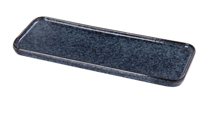 Yanco Blue Star Rectangular Plates – Porcelain Serving Plates (Multiple Size & Packs)