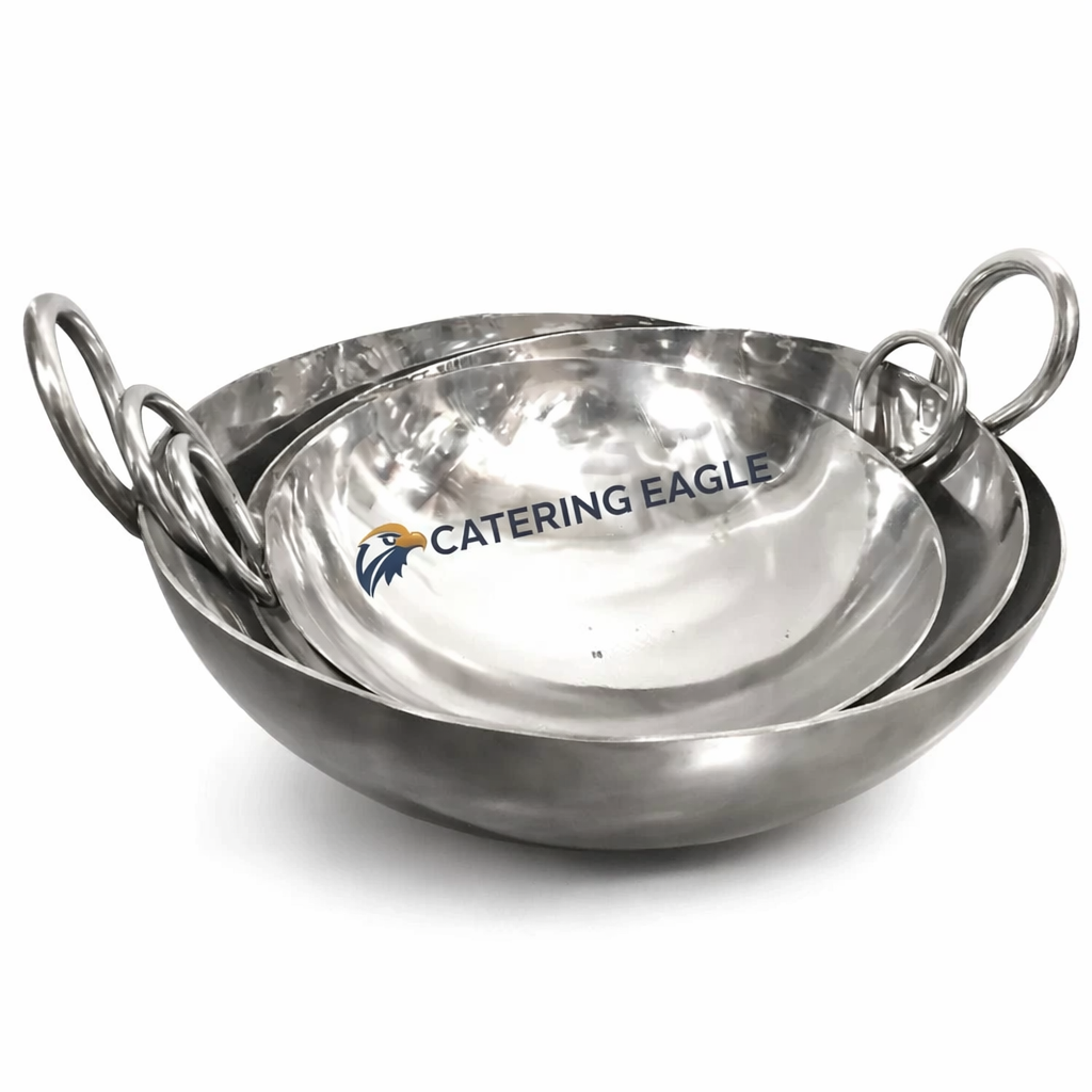 Stainless Steel Round Kadai - Available in many sizes