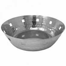Stainless Steel Hammered Bread Oval Basket - Available in two sizes