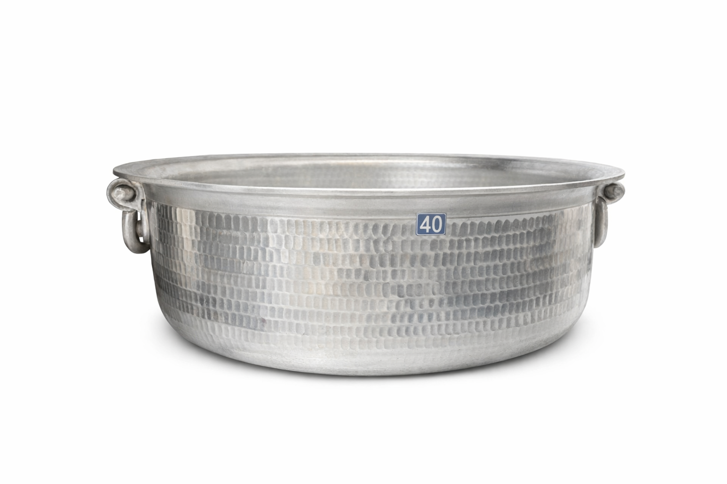 Aluminum Hand Hammered Hyderabadi Langri / Cooking Pot with handles - Available in many sizes