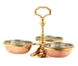 Copper/Stainless Steel Pickle Stand — 3 Bowls