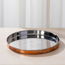 Copper/Stainless Steel Hammered Thali — 13" (#10099)