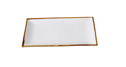 Yanco Glory Chinaware Rectangular Plate – Porcelain Serving Plate (Multiple Sizes, Pack)