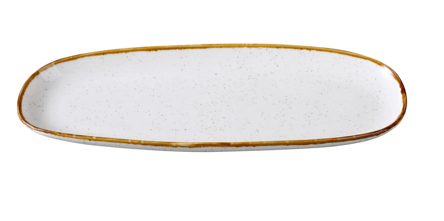 Yanco Glory Chinaware Oval Plates – Porcelain Serving Plates (Multiple Sizes, Pack)