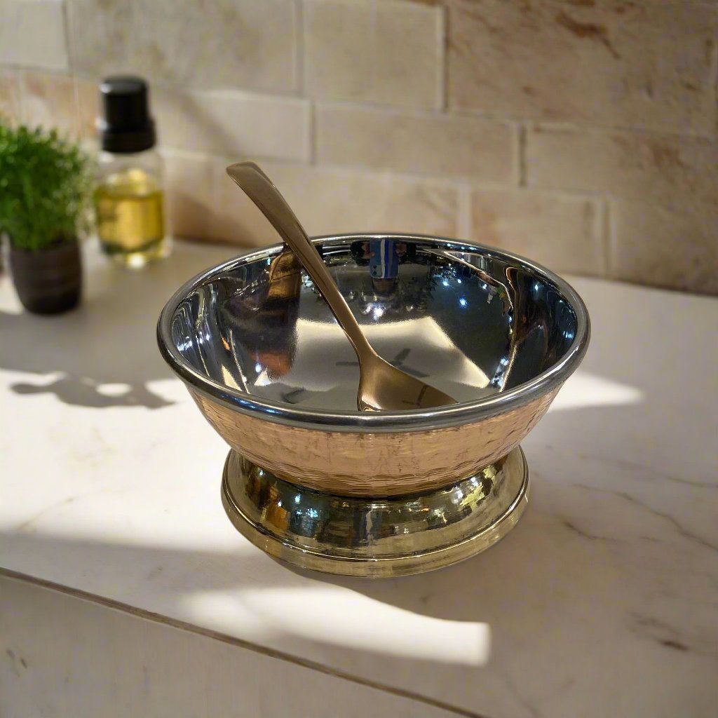 Copper/Stainless Steel Hammered Dessert Cup — Mini (#50017)