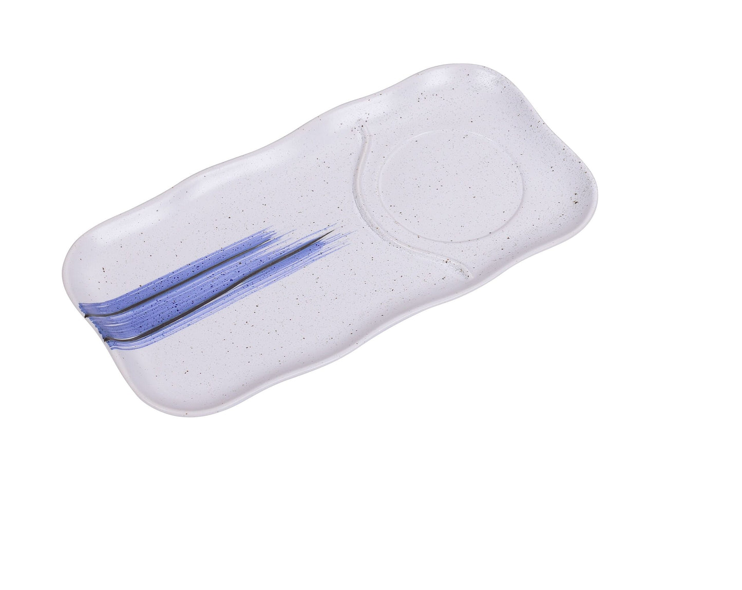 Yanco Ocean Chinaware Compartment Plate 12" x 6" – OC-5112 Porcelain Serving Plate