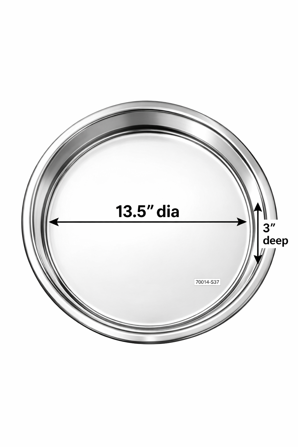 Stainless Steel Round Pan (70014 & 70015) – Heavy Duty Commercial Kitchen Pan