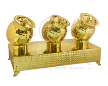 3 In 1 Golgappa Dish Gold – Premium Pani Puri Serving Plate for Catering