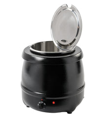 Black Soup Kettle 10.5 Qt (00012) – Commercial Soup Warmer with Adjustable Heat Control