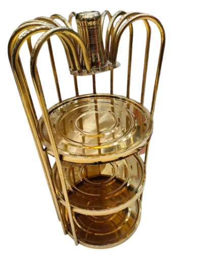 Round Plate Stand – Gold #50005