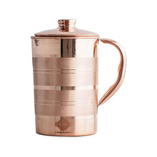 Pure Copper Steel Hammered Jug – Premium Embossed Water Pitcher for Home & Restaurant Use