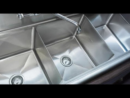 Commercial Stainless Steel One Tub Sink – No Drainboard | Heavy Duty Kitchen Sink (Multiple Sizes)